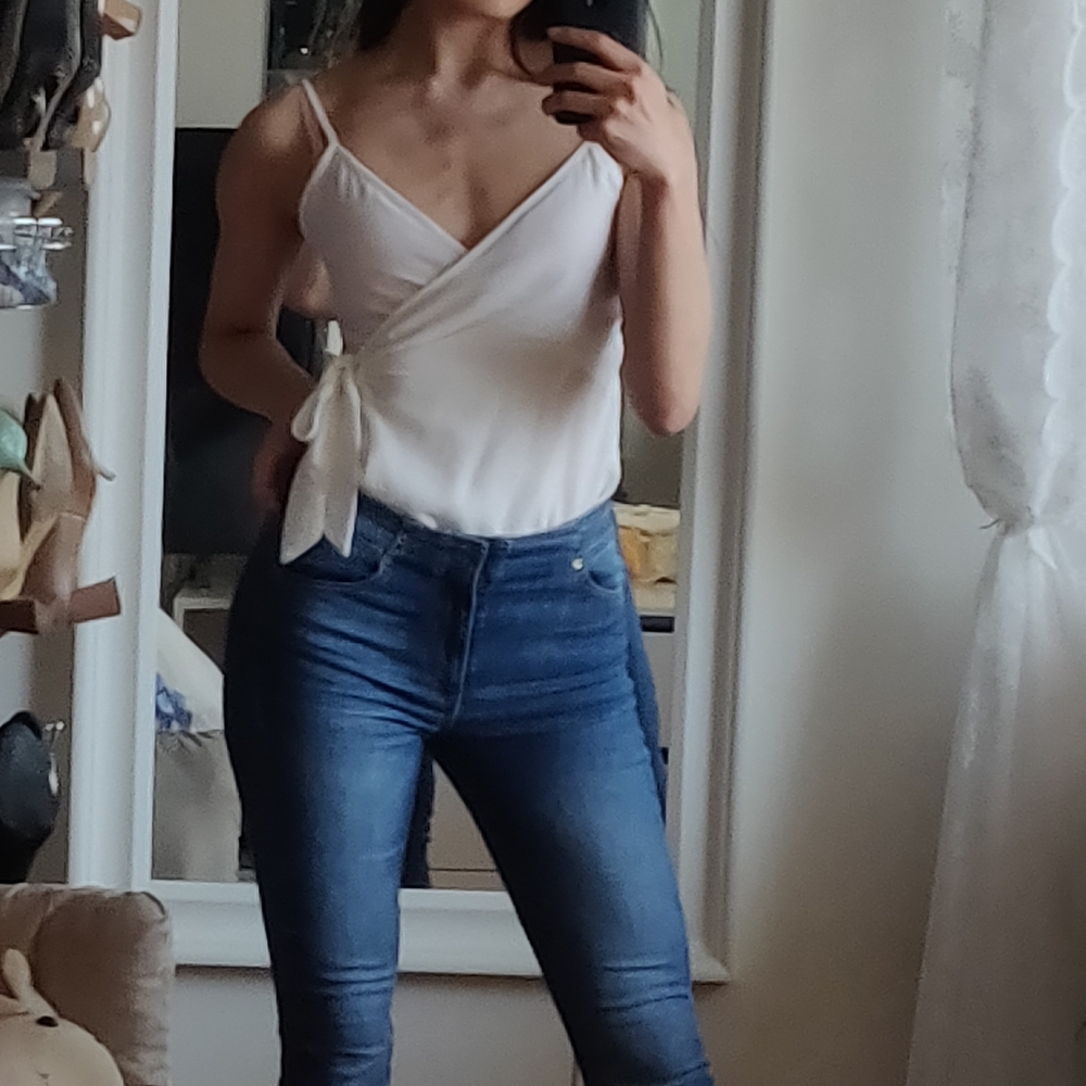 OHS Wrap side tie Tank Top